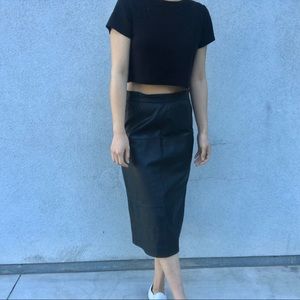 Leather Pencil Skirt